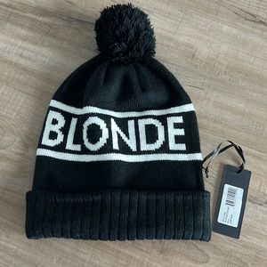 Blonde Pompom Beanie